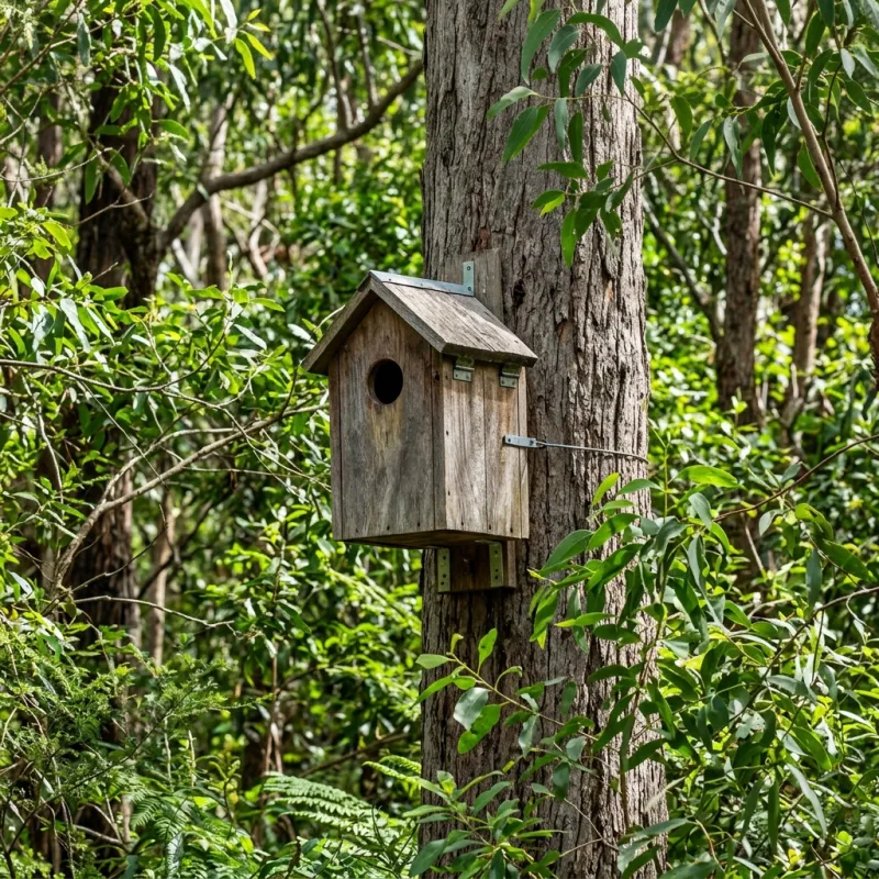 Animal nesting box installed as a humane alternative to a Mernda roof cavity